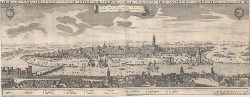 Panoramic View of Sevilla, Spain – Jean Boisseau, 1643